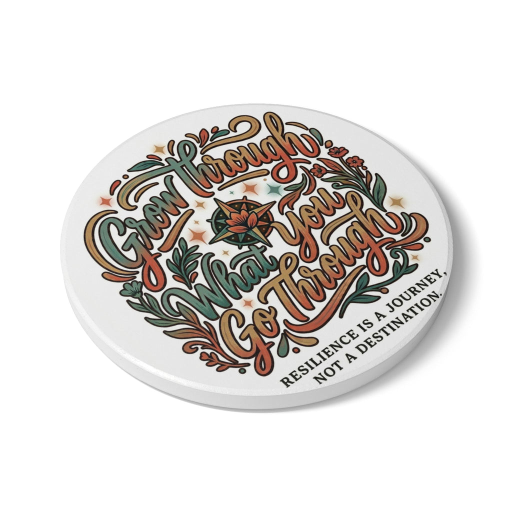 Beautiful, Resilient Journey Recovery Ceramic Coaster - Inspirational Sobriety Gift