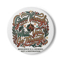 Beautiful, Resilient Journey Recovery Ceramic Coaster - Inspirational Sobriety Gift