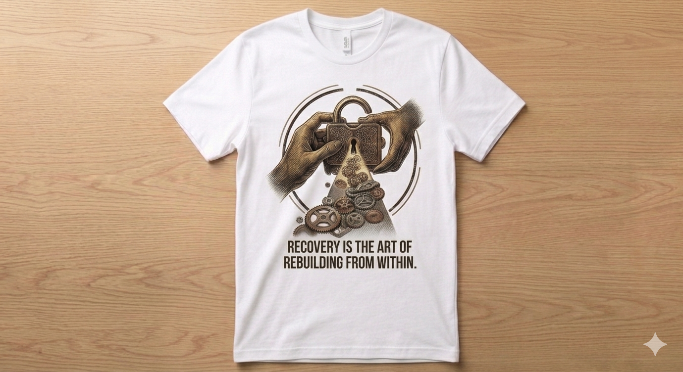 Recovery is the art of rebuilding from within T-Shirt